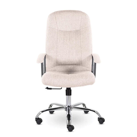 Кресло офисное "Бостон", CH-277, хром, ткань, бежевый (M-11)