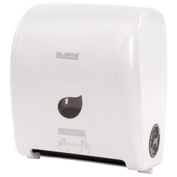 Диспенсер для полотенец в рулонах LAIMA PROFESSIONAL ECO (Система H1), механический, белый, ABS-пластик, 606550