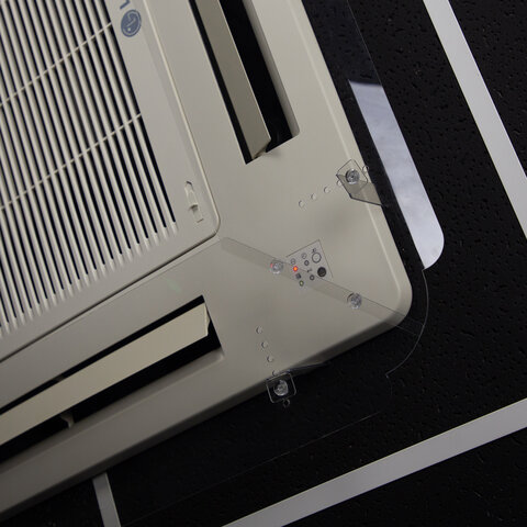 Экран для кондиционера потолочного размером от 950х950 до 1050х1050 мм, ПЭТ, прозрачный, 10000061