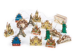 Ёлочная гирлянда «Достопримечательности мира», Цвет разноцветный