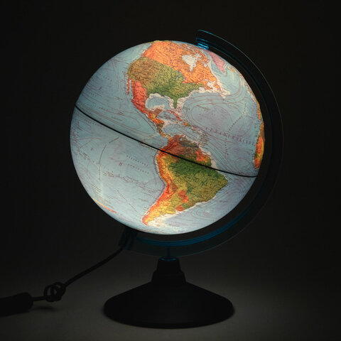 Глобус физический / политический GLOBEN "Классик Евро", 25 см, рельефный, с подсветкой, Ке022500195