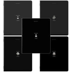 Тетради ДЭК А5 48 л. КОМПЛЕКТ 5 шт., BRAUBERG, скоба, клетка, SoftTouch, "PIXEL", 404922