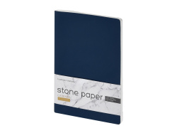 Тетрадь с каменной бумагой А5 «Carrara», Цвет темно-синий