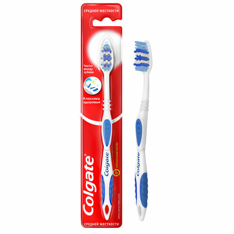 Зубная щетка COLGATE "Классика здоровья", средней жесткости, 8590232000050