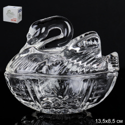 Икорница Лебедь 13,5x8,5 см / X09 /уп 36/