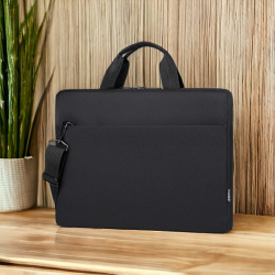 Сумка для ноутбука 15.6" Smartish MLB-1048, черная / Крепление для чемодана, материал подкладки фланелет, утолщенные стенки