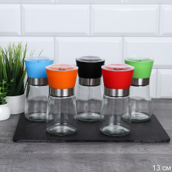 Мельница для специй и соли 13 см с крышкой/ W-456 /уп 80/