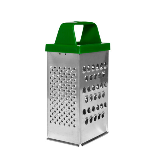 Терка 4 грани 18,2х6,2х8,5 см, белая жесть с пластиковой ручкой, BOOMHOUSE Basic, 701860