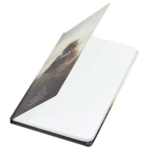 Блокнот с резинкой в клетку 96 л., А5 145х203 мм, твердая обложка, BRAUBERG, "Nature", 115534