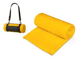 Плед «Нежность» с ремешком на плечо, Цвет желтый