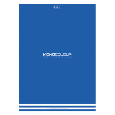 Тетрадь А4 96л. HATBER скоба, линия, матовая ламинация, тиснение, MONOCOLOUR (микс в, 96Т4лтВ2