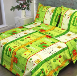 Постельное белье, бязь Комплект 1,5 спальный (147*215 см; 150*215 см; 70*70 см - 2 шт) "Утренний сон" Живые фотографии внутри