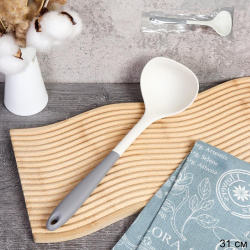 Половник 33 см силиконовый Нежный Лён / WG-602 /уп 200/ 0,118