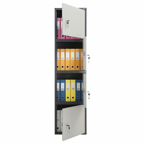 Шкаф металлический для документов AIKO "SL-185/4" ГРАФИТ, 1800х460х340 мм, 37 кг, S10799182502