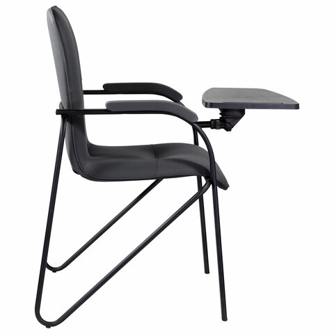 Кресло со столом BRABIX "Samba CF-108 BOX-2", черный каркас, кожзам черный, разобрано, 533217