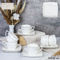 Блюдце квадратное/ GA9-12G / костяной фарфор / ШТУЧНО