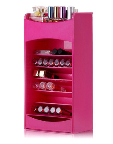 Органайзер для хранения косметики и лаков Cosmake Lipstick & Nail Polish Organizer Розовый