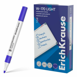 Маркер для доски ERICH KRAUSE "W-170 Light", СИНИЙ, круглый наконечник, 2,5 мм, 63568