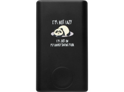 Внешний беспроводной аккумулятор 2-в-1 с функцией зарядки Apple Watch, QC/PD «AtomIQ», 10000 мАч с тампопечатью, Цвет черный