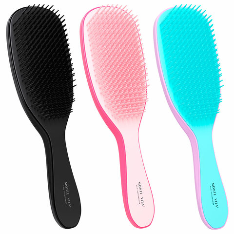 Расческа для волос массажная 23х6,5 см, цвета АССОРТИ MONTE VITA (МОНТЕ ВИТА), 457414