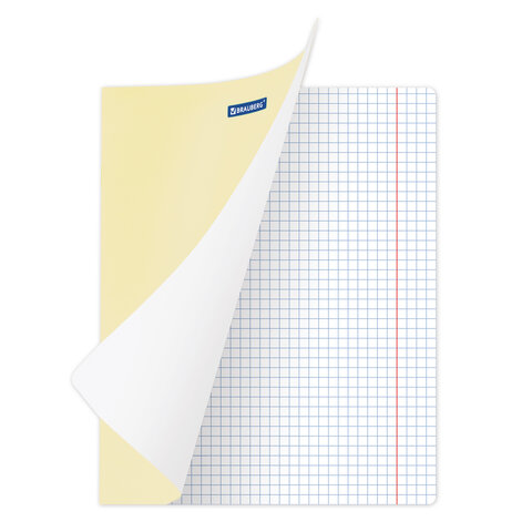 Тетради ДЭК 18 л. КОМПЛЕКТ 20 шт. BRAUBERG "КЛАССИКА NEW", клетка, обложка картон, ЖЕЛТАЯ, 880059