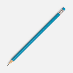Карандаш простой Hand Friend с ластиком, голубой, 19х0,7 см