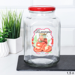 Банка 1500 мл Помидоры с банкой / 01214-24312 /уп 18/ ПРОМО АКЦИЯ