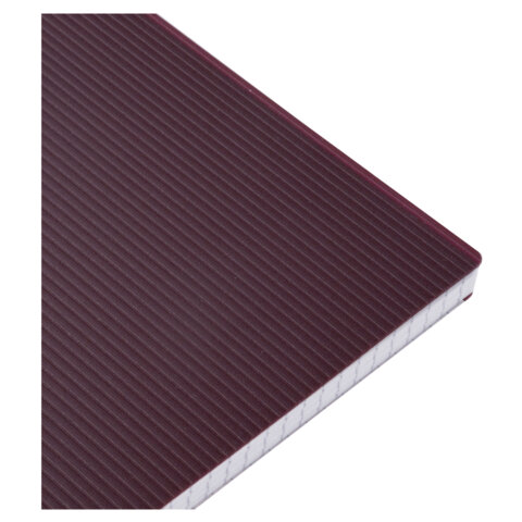 Тетрадь обложка пластик, А4 80л. гребень, клетка, HATBER, VELVET Бордо, 081564, 80Т4В1гр_01606