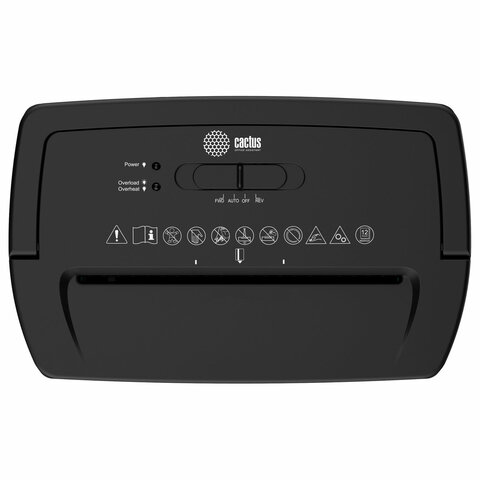 Уничтожитель (шредер) CACTUS CS-SH-12-21-5X20, 4 уровень секретности, фрагменты 5х20 мм, 12 листов, корзина 21 литр, 1928119