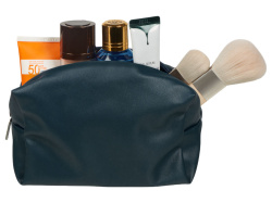 Косметичка из эко-кожи «Enio», Цвет темно-синий