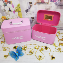 Косметичка – сундук от MAC 2 косметички в 1 (органайзер) Розовая