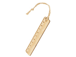 Закладка с линейкой из бамбука «Bookmark», Цвет натуральный