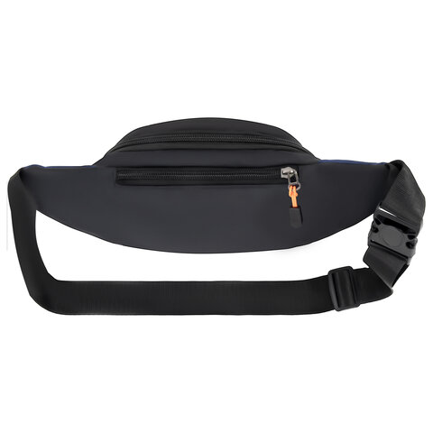 Сумка на пояс HEIKKI PROMPT (ХЕЙКИ), 2 отделения, регулируемый ремень, карман-антивор, синяя, 37х14х5 см, 273927