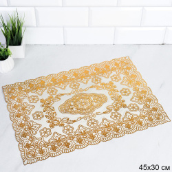 Салфетка для сервировки стола 30x45 см 10 штук набор / YG-153 /уп 60/золото