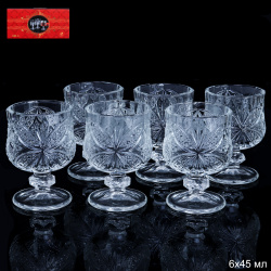 Рюмка 6 штук 50 мл бочонок Бабочка / Р-1601 /уп 24/