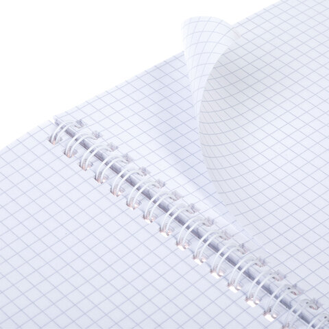 Тетрадь А5 96 л., HATBER, гребень, клетка, Soft-touch ламинация, SoloMatte "Черный бархат", 092869, 96Т5лВ1гр