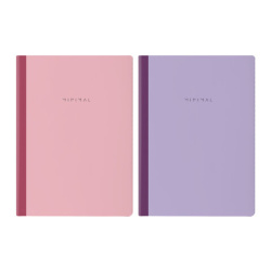 Тетрадь А4 96 л. BRAUBERG, на сшивке с корешком, клетка, обложка картон, "Minimal Pastel", 405282