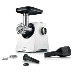 Мясорубка BOSCH MFWS420W, мощность 1900Вт, производ.2,5 кг/мин, металл. шнек, реверс,