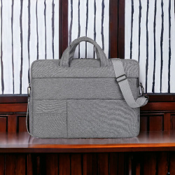 Сумка для ноутбука 17.3" Pockelot MLB-1045, серая / Два кармана для ручек