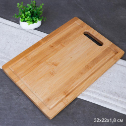 Доска разделочная 22х32х1.8 см / D-310 /уп 30/ бамбук