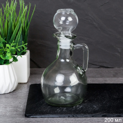 Графин-штоф Кувшин 200 мл / Z-2 /уп 72/ стеклянная пробка
