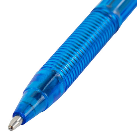 Ручка шариковая STAFF "Basic BP-66 BLUE", СИНЯЯ, корпус синий, узел 1 мм, линия письма 0,5 мм, 144454
