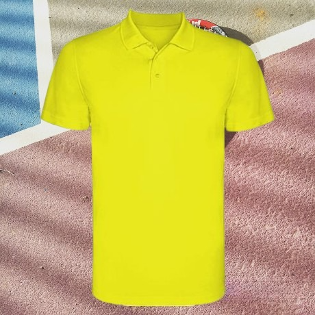 Футболка поло MONZHA мужская  с короткими рукавами, на три пуговицы