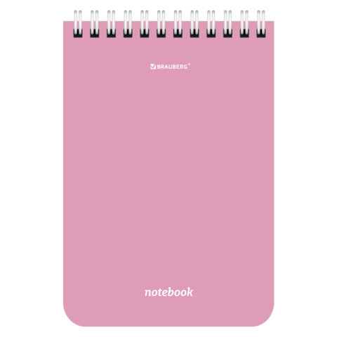 Блокнот МАЛЫЙ ФОРМАТ А6 108х145мм, 40 л., гребень, картон, клетка, BRAUBERG, КС МОРАНДИ, 118554