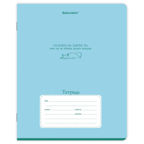 Тетрадь 18л. BRAUBERG клетка, обложка картон, PHRASES, 107784