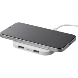 Беспроводное зарядное устройство Interra Plus, белое, 9x9x0,9 см