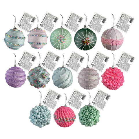 Украшение ёлочное (1шт) "Зимняя нежность", 8 см, ассорти 25 дизайнов, ЗОЛОТАЯ СКАЗКА, 592580