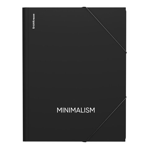 Папка на резинках ERICH KRAUSE "Classic Phrases", до 300 листов, черная, 400 мкм, 652, 65225