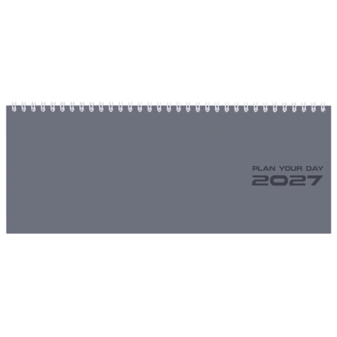 Планинг датированный 2027 285х112 мм, STAFF, гребень, картонная обложка, 64 листа, "Grey style", 117855