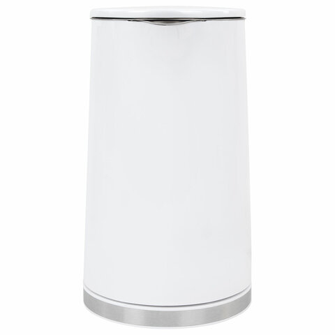 Чайник электрический с двойными стенками SONNEN KT-8718W, 1,7 л, 2200 Вт, белый, 454685